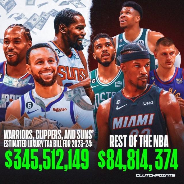 华体会app注册-狂野西部！勇士快艇太阳烧钱冲冠：奢侈税3.45亿